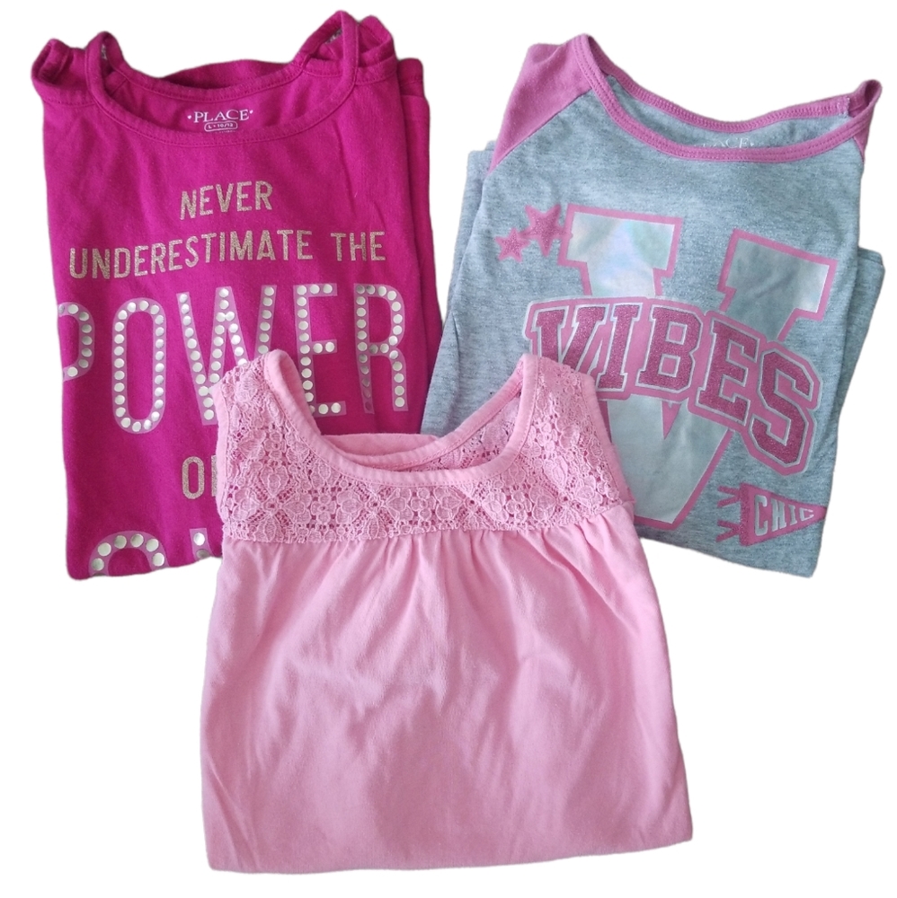 THE CHILDRENS PLACE BUNDLE: SIZE L 10/12. SET OF 3 SHIRTS